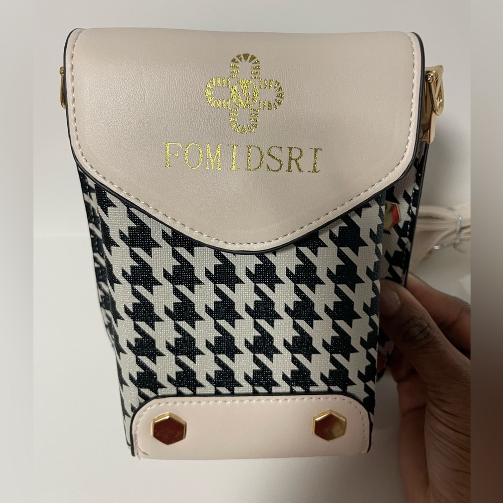 1021-Fashion Mini Crossbody Cell Phone bag-Cream - Picture 5 of 5